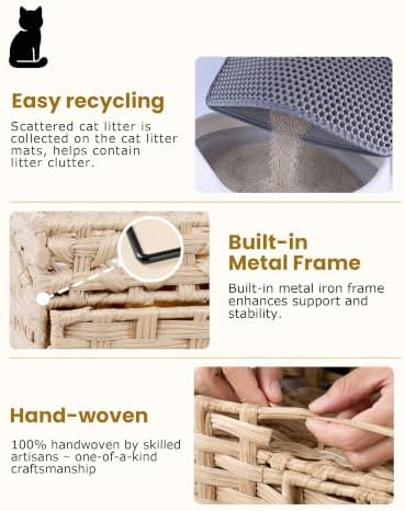 Cat Litter Box Enclosure, Extra Large Hidden - Image 7