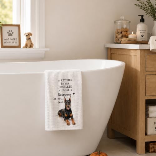 Doberman Kitchen Towel, Funny Dog Lover Kitchen Decor - Image 7