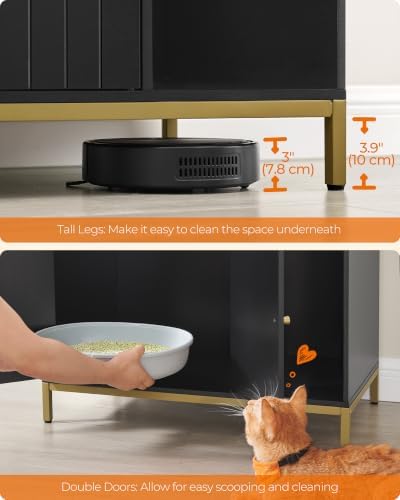 Feandrea Cat Litter Box Enclosure, - Image 5