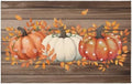 Giwawa Autumn Pumpkin Bath Rug Rustic Wood Bathroom Mat Non Slip Absorbent by Giwawa