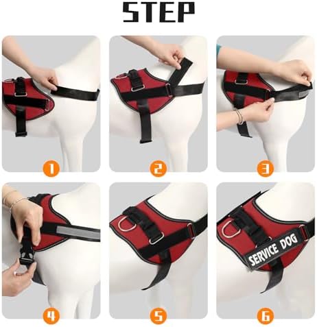 MUMUPET Service Dog Harness, No Pull & Reflective Pet Vest - Image 6
