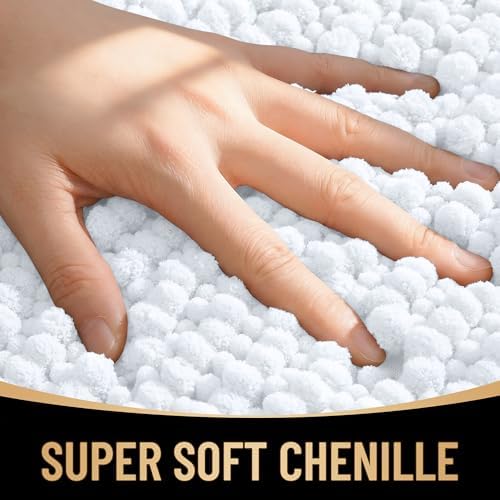 OLANLY Thick Chenille Toilet Rugs U-Shaped 24x20 - Image 2