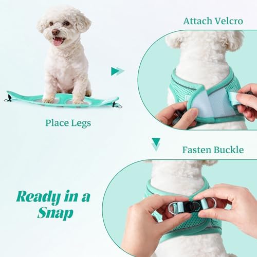 No Pull Dog Puppy Harness and Leash Set Reflective Mesh Vest Large - Image 4