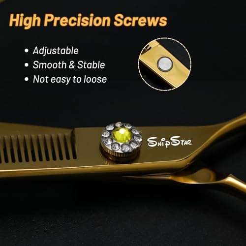 7.5in 25° Curved 56 Teeth Thinning Dog Grooming Scissors - Image 5