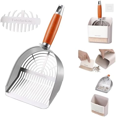 Custom 40% Thicker Side Edges 304 Stainless Steel Metal Cat Litter Scoop by Unknown