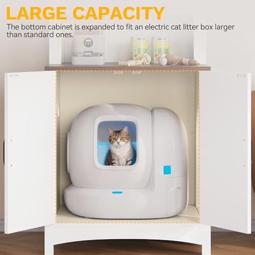 DWVO 70.8in Large Hidden Cat Litter Box Furniture - Image 4