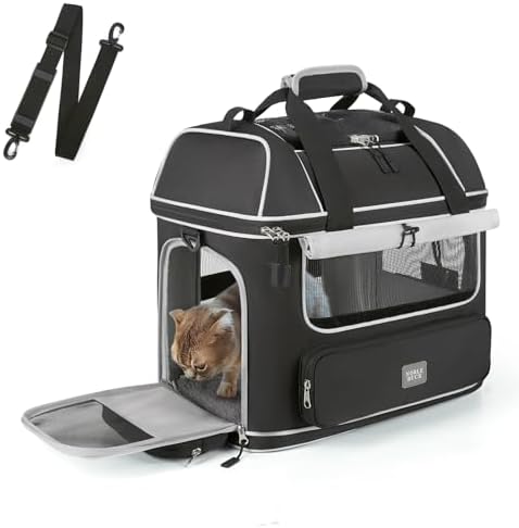 Expandable Cat Dog Carrier: NOBLE DUCK Soft-Sided Pet Carrier Airline Approved by NOBLE+DUCK