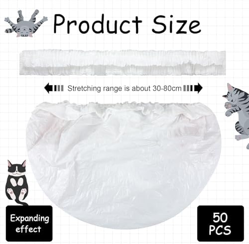 Honoson 50 Pcs Elastic Band Trash Bags - Image 2