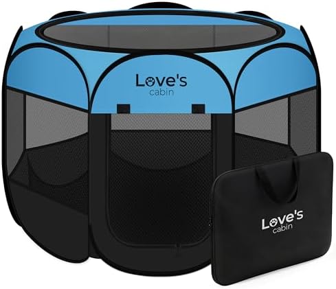 Love's cabin Pet Puppy Dog Playpen, Small Dog Tent Crates Cage Indoor/Outdoor by Lovescabin