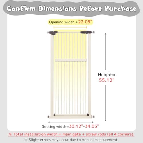 Lumizone 55.12" Extra Tall Pet Gate - Image 2