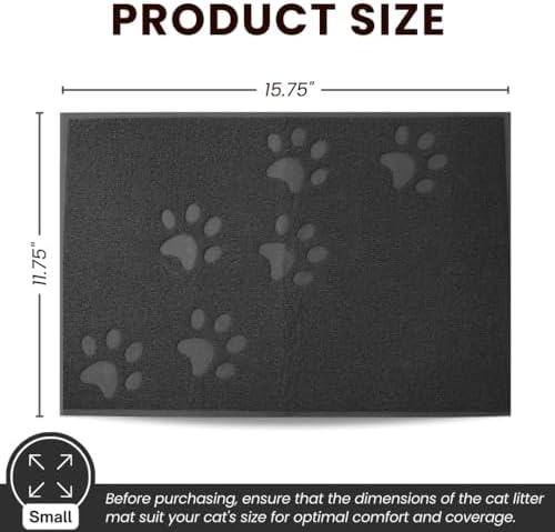 Andalus Small Cat Litter Mat, Non-Slip & Easy to Clean Cat Litter Box Mat - Image 3