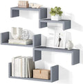 SRIWATANA Weathered Gray Floating Shelves by SRIWATANA