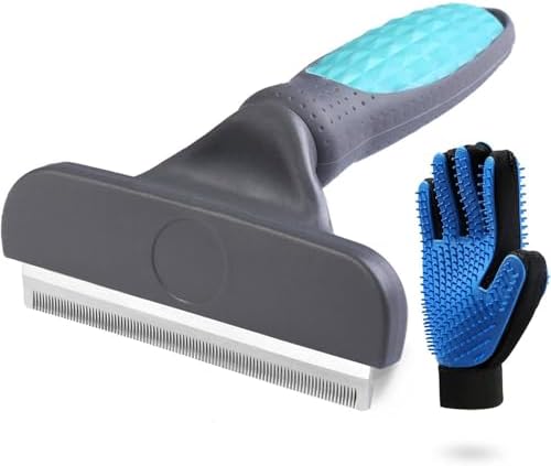 2PCS Pet Grooming Brush Set, Undercoat Deshedding Tool & Double-Sided Silicone by Beiker