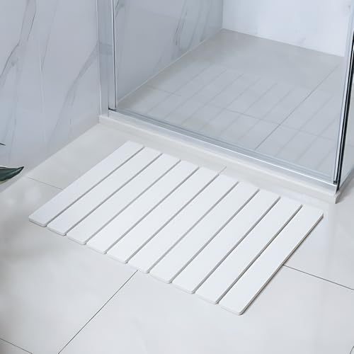 Meowoo Foldable Stone Bath Mat, 23.6"x15.3" Diatomaceous Earth Mat by MeowooOfficial