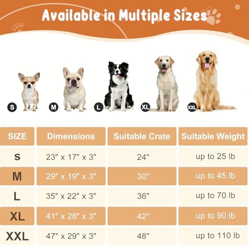 EMPSIGN Stylish Dog Bed Mat Dog Crate Pad Mattress Reversible, Water Proof - Image 6