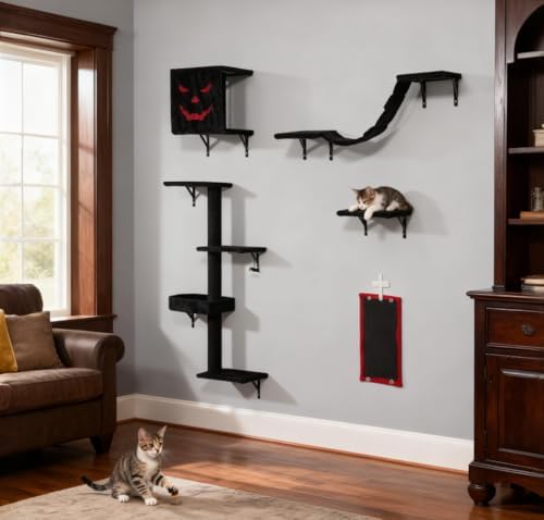 5 Pcs Wall-Mounted Climber Set, Wood Indoor - Image 2
