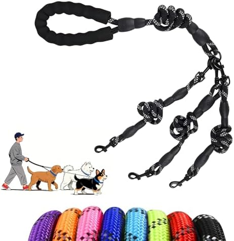 Dual Dog Leash - 360° Swivel No Tangle Walking Leash, Detachable Design by PawLuxe