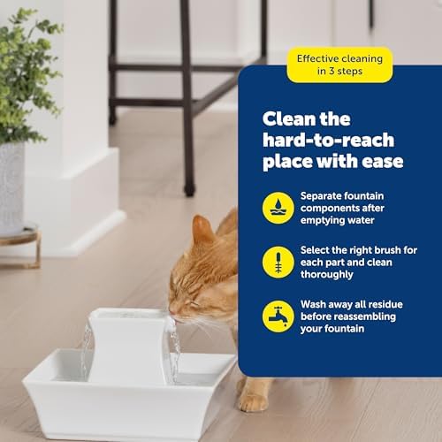 PetSafe Drinkwell Dog and Cat Water Fountain Cleaning Kit, 3 Brushes, 1 3/8' - Image 5