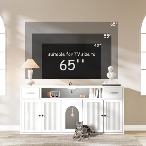 58" Large Cat Litter Box Enclosure Furniture - Image 4