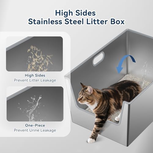 40L XXXL Stainless Steel Litter Box - Image 3