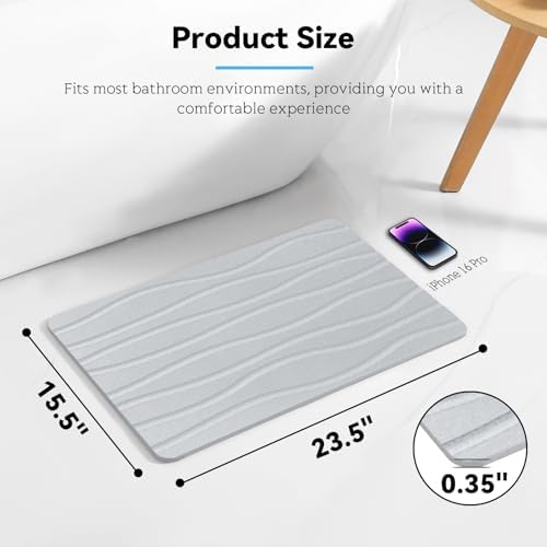 Bath Stone Mat, Fast-Absorbing, and Non-Slip Bathroom Mat, Inspired - Image 2