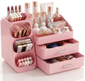 Pink Makeup Organizer with Drawer by KQJS