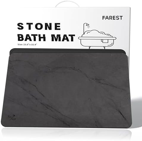 Stone Bath Mat Diatomaceous Earth Shower Mat by Farest