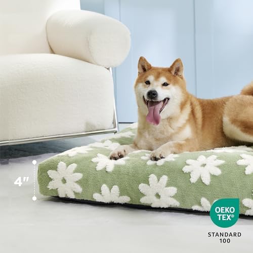LE SURE Cute Aesthetic Bed Medium Size Dog, Jacquard Thick Pet Pillow 30x20 - Image 2
