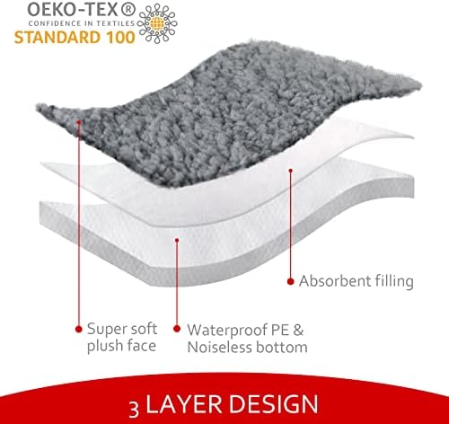 Dog Bed Covers Soft Plush Replacement Washable, 44x35 Inches, Cover Only - Image 3