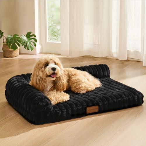 Orthopedic Large Dog Bed Furry Pet Bed, Washable Cover 36''X24'' - Image 3