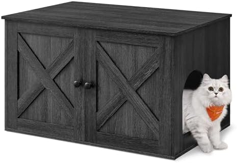 Feandrea Cat Litter Box Enclosure, End Table, 31.5 x 20.9 x 19.7 Inches by FeandreabySONGMICSHOME