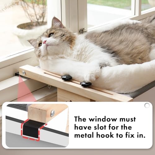 AMOSIJOY Wooden Cat Windowsill Perch - Image 3