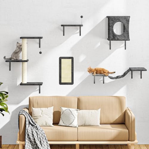 12-in-1 Cat Wall Shelves, Modern Wall-Mounted Cat Furniture - Image 4