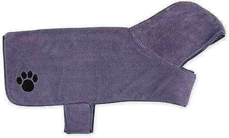 Bone Dry Pet Robe Collection Embroidered Absorbent Microfiber Bath Robe - Image 3