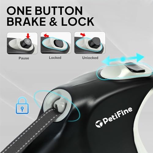 Upgraded Retractable Dog Leash for Large Dogs up to 50kg, 8m Reflective Tape - Image 4