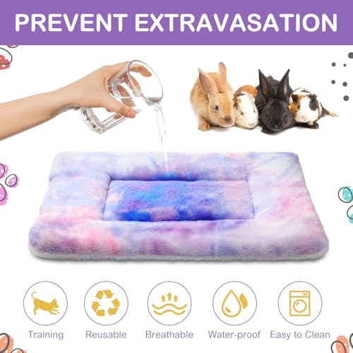 Haull 4 Pcs Waterproof Guinea Pig Bedding Mat, Tie Dyed, 13 x 10 - Image 5