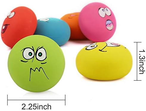 Smile Face Dog Squeaky Toys Soft Latex Squeak Balls - Image 5