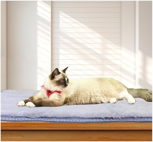 Soft Cat Dog Window Sill Pet Pad Perch, Fluffy Windowsill Dog Pet Mat Pillow by INNOYUMLIN