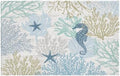 Giwawa Summer Coral Bath Rug Coastal Starfish Bathtub Mat Extra Soft Washable by Giwawa