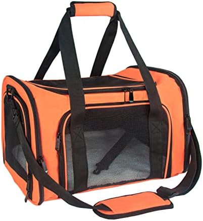 Soft Sided Carrier for Small Medium Cats Dogs, TSA Airline Approved Collapsible by NextFri