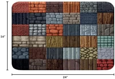 Manfei Cartoon Gamepad Microfiber Bathroom Rugs, Block Theme Non Slip Bath Mat - Image 2