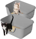 2 Pack Low Entry Small Litter Box by TehoaoWomensClothes