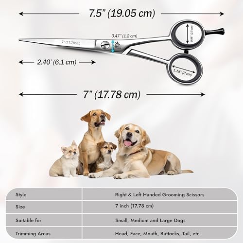 ARSUK Dog Grooming Shears 7-Inch Professional Japanese Stainless Steel Pet - Image 2