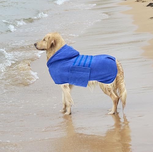 Geyecete Dog Drying Coats with Hood-Dog Towels Absorbent Robe Dry Fast Dog - Image 5