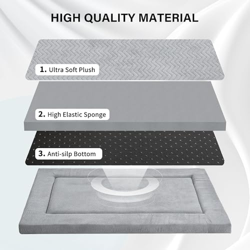 Dog Bed for Crate, Large Sized Dog Crate Beds, Washable Dogs Bed Mat - Image 2