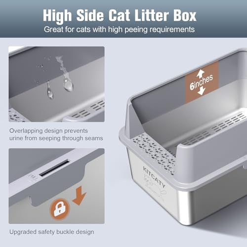 Stainless Steel Sifting Litter Box, - Image 4
