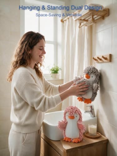 Chenille Hand Towel, Cute Cartoon Shaped Chenille Ball Towel - Image 4