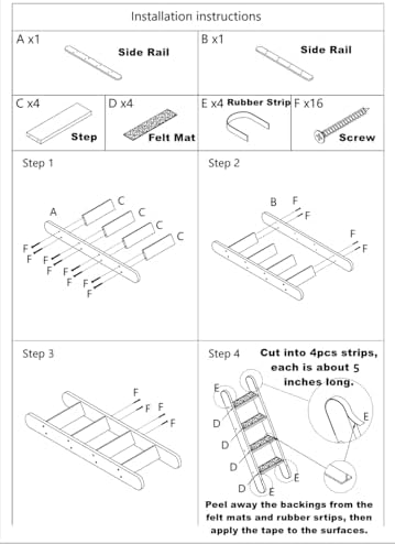SHENGOCASE Solid Wood Wall Leaning Cat Ladder - Image 7