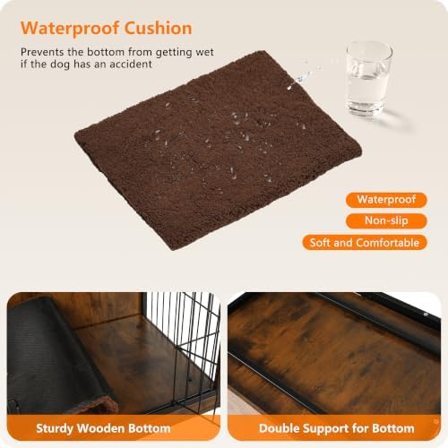 DWANTON 27" Dog Crate Furniture, Dog Kennel Indoor, - Image 2