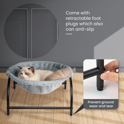 JUNSPOW Cat Bed Dog Bed Pet Sleep Hammock 16.9in x 16.9in x 9.5in - Image 6